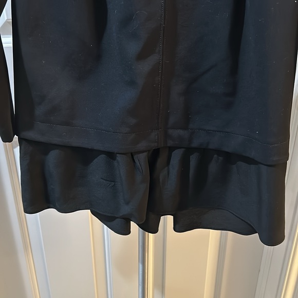 Club Monaco, wide neck, 3/4 length sleeves with silk ruffles below waist - Picture 3 of 4